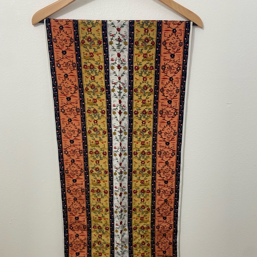 Floral Reproduction Metropolitan Museum of Art Silk Scarf